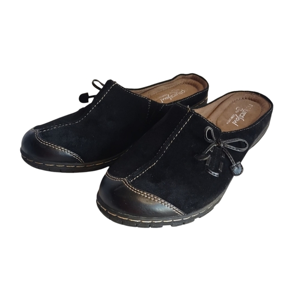 Natural Soul Shoes Womens Faux Suede Black Slide Loafer Comfy Shoes Size 8.5M - Picture 2 of 10